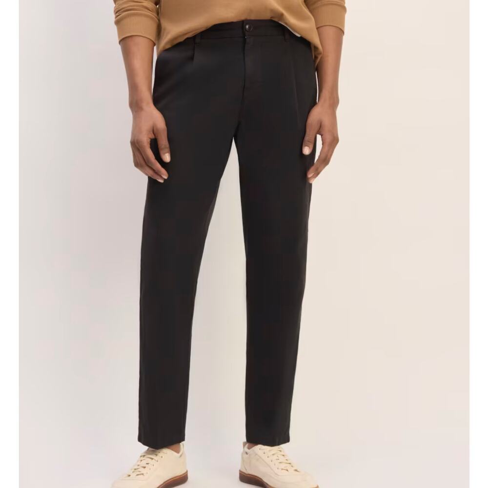 NWOT Everlane The Pleated Air Chino In Black Size  34x30